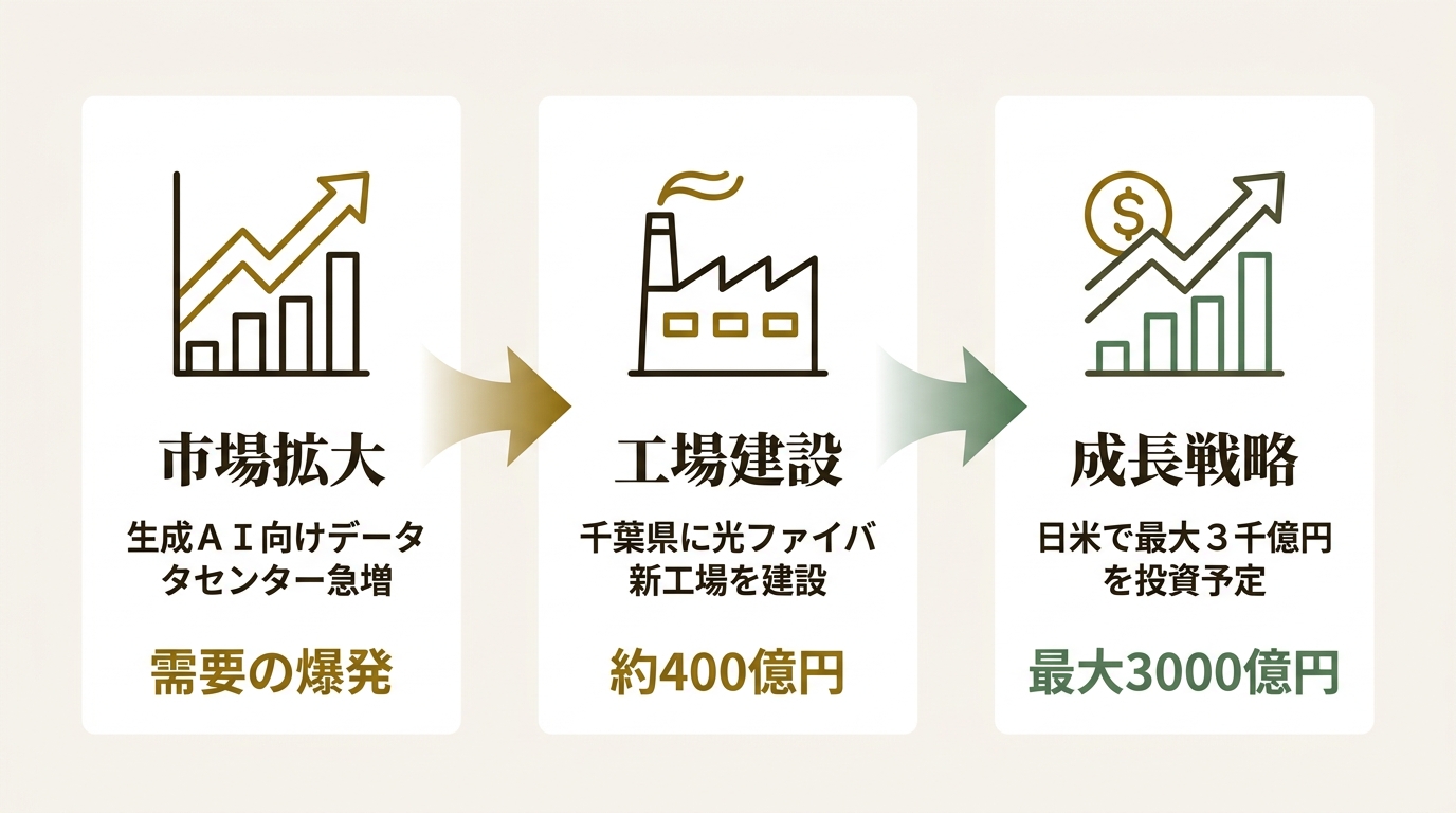 株式会社フジクラ ニュース要点の図解